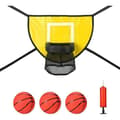 Trampolin basketkorg kit, 3 minibollar + pump, vattentätt spel, gul