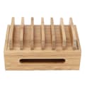 Bamboo Charging Station, Multi-Device Cell Phone Docking Station, Portable Tablet and Computer Storage Box for Home Office (FMY)