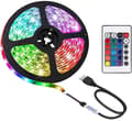 Vanntett LED-lysstripe med fjernkontroll 2,5 meter svart