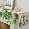 Miniatyrbild 5 av 5: Easter Table Runner Easter Bunny and Carrot Printed Tablecloth, Farmhouse Style Linen Table Runner for Your Easter Decorations (B, One Size)
