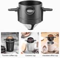 Miniatyrbild 4 av 5: Reusable Permanent Coffee Filter Holder with Stainless Steel Double Filter Holder 1-2 Cups