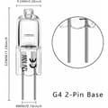 Miniatyrbillede 2 af 4: G4 10W 12V T3 JC Type 2-benede halogenpærer til underskabs-, landskabs- og pucklys - 10 stk.