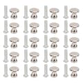 20 Sets Single Hole Small Handle 12x11MM Zinc Alloy Single Hole Jewelry Box Drawer Round Head Small Handle Silver White