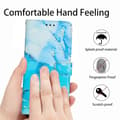 Miniatyrbild 4 av 5: Compatible with iPhone 17 Pro Max Kickstand Case Marble Pattern PU Leather Wallet Case Multicolor Blue Green Blue Green Multicolor