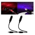 2 stk bilbelysning, 3 dynamiske moduser LED-stjernehimmelprojektorlamper for soveromsfesttak, vegger