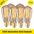 Pikkukuva 1 / 4: Db 6 kpl Vintage Retro ST64 E27 Edison-lamput 40W hehkulamppu