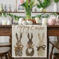 Miniatyrbild 4 av 5: Easter Table Runner Easter Bunny and Carrot Printed Tablecloth, Rustic Style Linen Table Runner for Spring Easter Decorations (B, One Size)