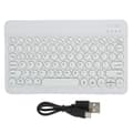 Wireless Keyboard 10 inch RGB Backlit Portable Keyboard with Round Keys for Tablet, Phone, Laptop, PC Computer