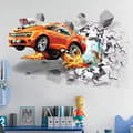 Miniatyrbild 5 av 5: 2-pack 3D Självhäftande Avtagbara Genomträngande Väggvinyldekaler
