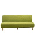 Miniatyrbild 1 av 4: Armless Sofa Cover 3-Seater Solid Color Thick Waterproof Stretchy Elastic Couch Slipcover for Foldable Sofas and Sofa Beds. (Green)