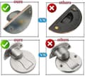 Miniatyrbillede 2 af 2: Dørstopper, Magnetisk Dørstopper, 2-pak Sort Gulvmonteret Magnetisk Dørstopper-mxbc