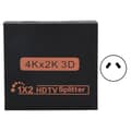 High Definition Multimedia Interface Splitter 4Kx2K 1-In 2-Out Datortillbehör 100-240VAU-kontakt