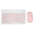 Wireless Keyboard and Mouse Set 10 inch Computer Keyboard and Mouse Combo for Tablet Mobile Phone Computer Pink