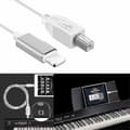 Pikkukuva 1 / 2: Lightning - Type-b MIDI-koskettimiston muunnin USB 2.0 -kaapeli iPhone 7 8 X iPadille