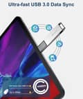 Pikkukuva 2 / 5: USB C - USB-sovitin 3 kpl, USB C uros - USB A 3.0 naaras -sovitin, Type C Thunderbolt 4 OTG-muunnin Samsung S20 S21 S22 S23, Tab S8 -laitteille