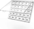 Monthly Pill Organizer Once a Day, 30 Day Easy Open Large Compartment Portable Pill Box for Travel, White White