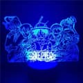 One Piece Nattlampe Luffy Sanji Zoro Nami 3D LED-illusjon