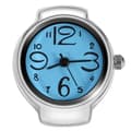 1 st Trendig Dam Herr Quartz Analog Rund Fingerring Kärleksklocka (Blå)