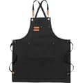 Black canvas aprons, work aprons for men and women, chef aprons with adjustable strap and 3 pockets