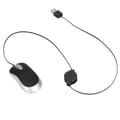 Mini Mouse Fashionable Glossy Surface 68cm Retractable Cord Plug and Play Portable Wide Compatibility Laptop Mouse