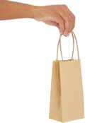 Miniatyrbild 4 av 4: 50-pack Kraftpapperspresentpåsar med handtag, 15*21*8