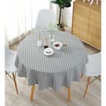 Cotton Linen Round Tablecloth, Dustproof, Stain Resistant for Home, Kitchen, Dining Table, Decor, Grey 120cm grey 120cm