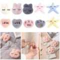 Miniatyrbild 2 av 5: Lovely Rabbit Claw Shaped Quilt Holder Straps Suspenders Mattress Cover Clips Bed Sheet Anti-slip Grippers Gray Love Heart