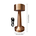 Miniatyrbild 2 av 3: Rechargeable Led Table Lamp Touch Sensor Desk Light Bedroom Restaurant Bar Decor Bronze Dumbbell