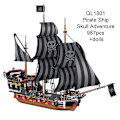 Miniatyrbillede 4 af 4: Børnelegetøj Skib Pirat Model Moc Klodser The Eternity Pirates Både Byggeklodser Idéer Serie Båd Klodser Drenge Fødselsdagsgaver Ingen Original Æske4