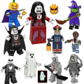 Miniatyrbild 2 av 5: 10 Halloween Building Blocks Minifigure Pumpkin Ghost Skeleton Vampire Little Zombie Zombie Assembling Building Block Toy