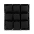 2/3/4/6/9 Pockets Vertical Hanging Planter, Wall Mount Garden G BLACK 3 pockets