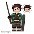 Miniatyrbild 2 av 4: Japanese Anime Demon Slayer 8pcs Set Assembling Building Blocks Minifigure