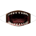 Miniatyrbild 1 av 4: Shark Masks Pack Of 10 Reusable Washable Shark Print Masks, Unisex RED
