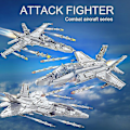 Miniatyrbild 3 av 5: Military Technical Airplane F-22 F-35 Stealth Fighter Building Blocks Model Kits Combat Aircraft Ideas Bricks Toys For Childrenwithout Original Box2