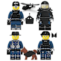 Pikkukuva 4 / 4: 22 kpl Sotilaspoliisi Rakennuspalikat Minifiguuri Tee-se-itse Pieniä Osia Koottu Nukke Koristeet Pojat Koulutuslelut