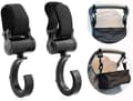 2 Pieces Stroller Hooks Versatile Children For Stroller Stroller Hooks Black