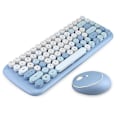 Miniatyrbild 1 av 2: Mofii Wireless Mini Candy Keyboard Mouse Combo Set Mix Color 2.4g Blue