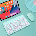 Miniatyrbild 3 av 4: Ipad Keyboard And Mouse Combo, Wireless Bluetooth Keyboard White C