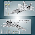 Miniatyrbild 4 av 5: Military Technical Airplane F-22 F-35 Stealth Fighter Building Blocks Model Kits Combat Aircraft Ideas Bricks Toys For Childrenwithout Original Box2
