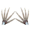 Pikkukuva 2 / 4: Nivelletyt sormenjatkeet, karmiva pelottava karnevaali Halloween-juhlien sormirekvisiittatyökalu White Right Hand And Left Hand