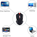 Miniatyrbild 3 av 3: Wireless Gaming Mouse Breathing Backlit, 2 Programmable Side Buttons, 2000 Dpi, Ergonomic Grips 7-button Design Black red