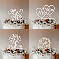 Miniatyrbild 2 av 4: 1pc Hollow Wooden Letter Love Just Married Mr&amp;mrs Cake Topper Bride And Groom Wedding Cake Topper Engagement Gifts Cake Decor 8