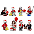 Miniatyrbillede 1 af 5: 8 stk. Juleversion af Superhelt Batman Venom Royal Raksha Kvinde Samlet Byggeklods Minifigur Legetøj