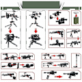 Miniatyrbillede 3 af 4: 6 stk. Amerikansk Leopard Raid Special Elite Force Kropspanser Børn DIY Samlede Byggeklodser