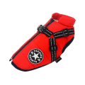 Miniatyrbild 3 av 4: Large Pet Dog Jacket With Harness Winter Warm Dog Clothes black 2XL