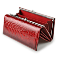 Miniatyrbillede 5 af 5: Mode Læder Damepunge Lang Damepung Clutch Pengepung Telefonpung Kortholder Red