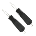 Miniatyrbild 1 av 2: 2 Pcs Button Hook Zipper Pull Helper Dressing Aid Shirt Collar Wire Loop Pull Through Assist Device Tool For Arthritis Fibromyalgia Black