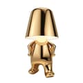 Little Golden Man Led Table Lamp Touch Control Dimmable Creative Iron Resin Desk Light Bedside Lamp Light Gold Mr WHO