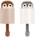 2 Pcs Cute Squirrel Wall Adhesive Hook Cartoon Squirrel Coat Wall Hooks Cute Gift