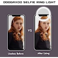 Miniatyrbild 3 av 4: Selfie Ring Light (2 Packs), 3 Light Modes Rechargeable Clip-on Phone Ring Light With 36 Led For Iphone/laptop/computer, Mini Selfie Light F